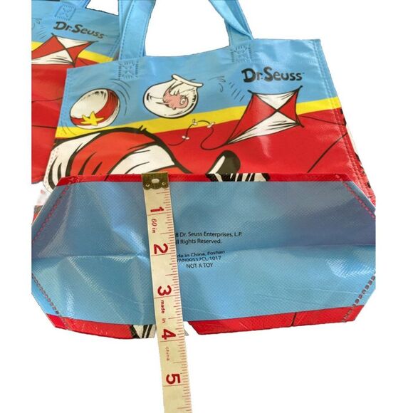 Dr. Seuss Suess Tote (2) Reusable Art Bag School Kids Gift Travel Shopping Cat - Picture 7 of 7